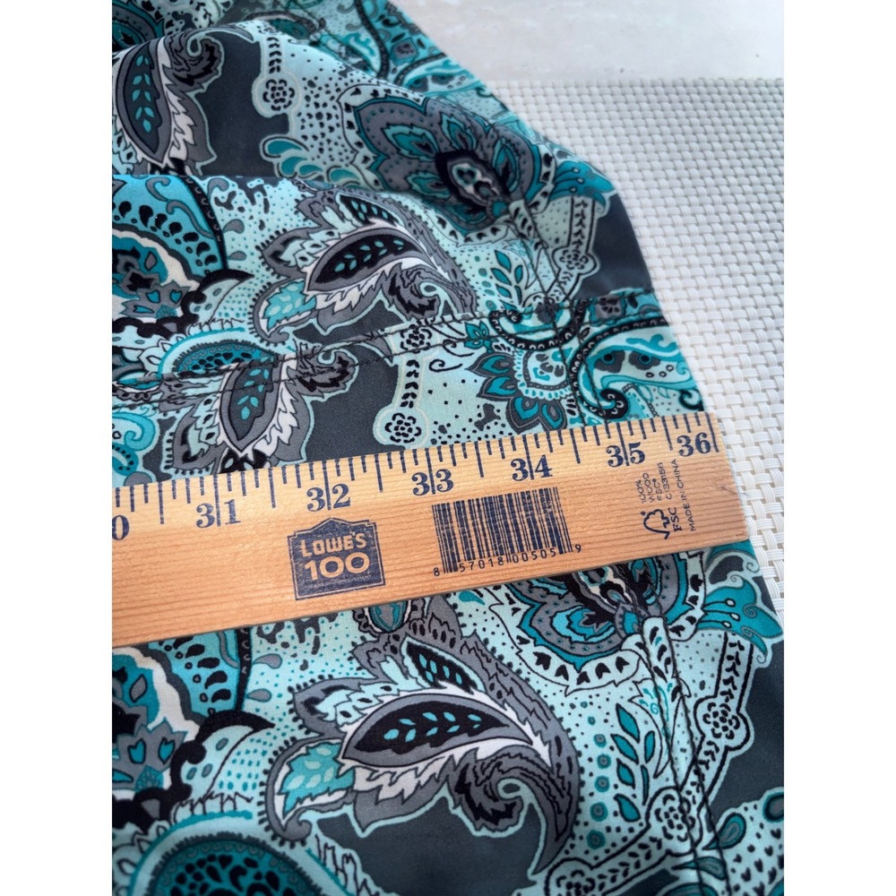 Athleta Pack Everywhere Halter Dress Mixed Paisley Teal Grey Summer Boho Size 6 - Picture 8 of 10